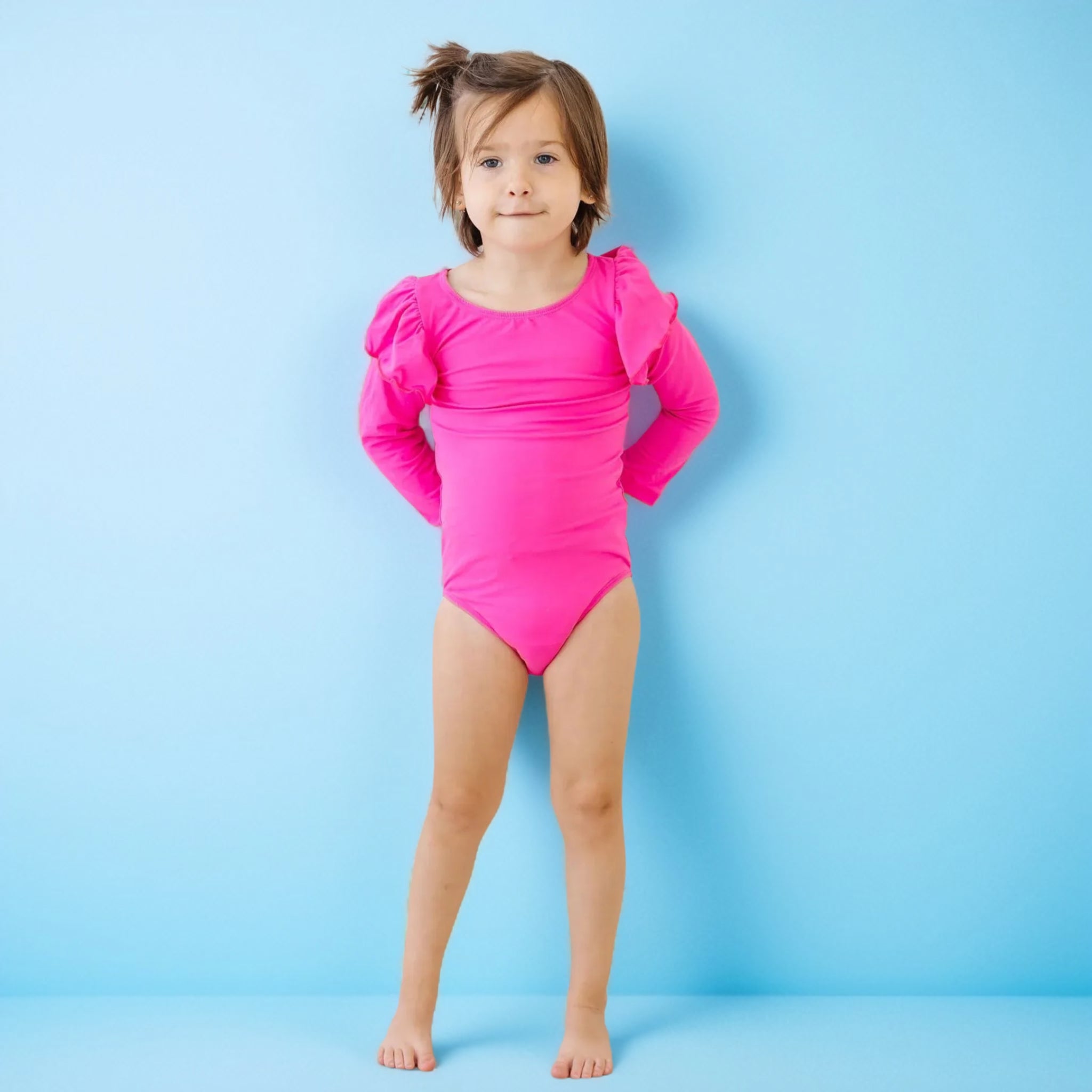 Mila and Rose Solid Long Sleeve Leotard
