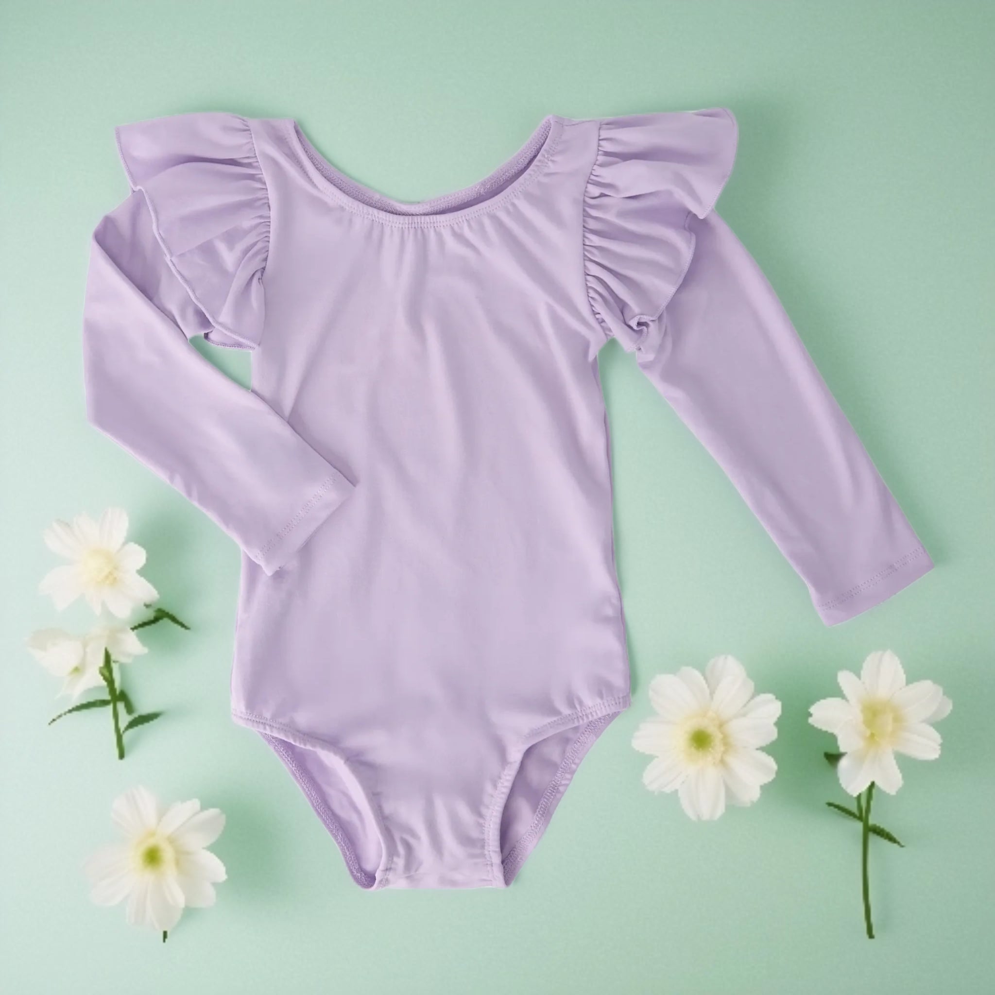 Mila and Rose Solid Long Sleeve Leotard