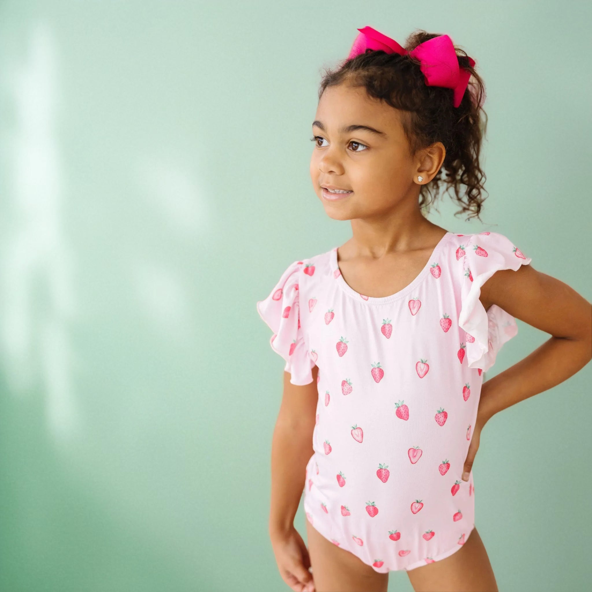 Mila and Rose Printed Short Sleeve Leotard