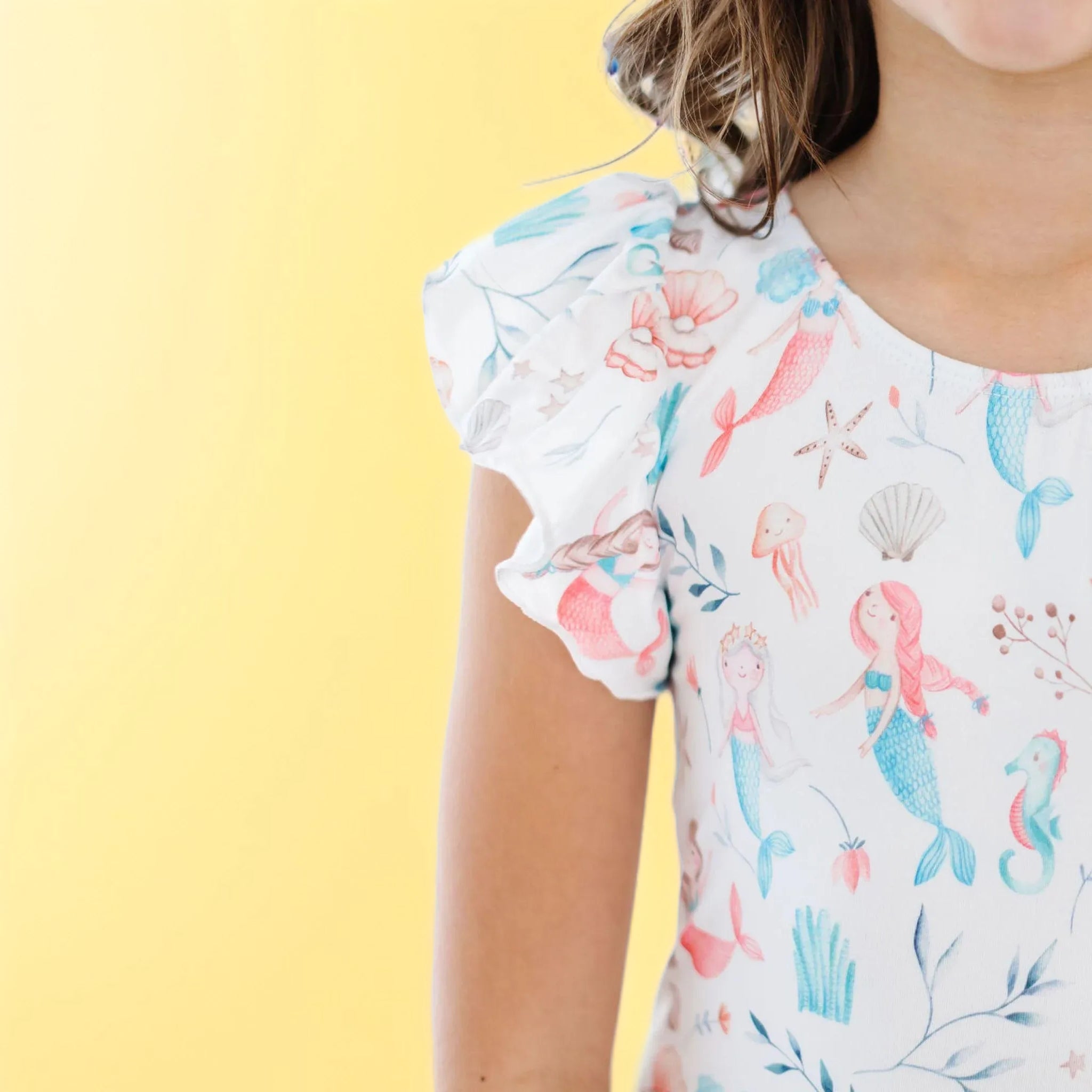 Mila and Rose Printed Short Sleeve Leotard