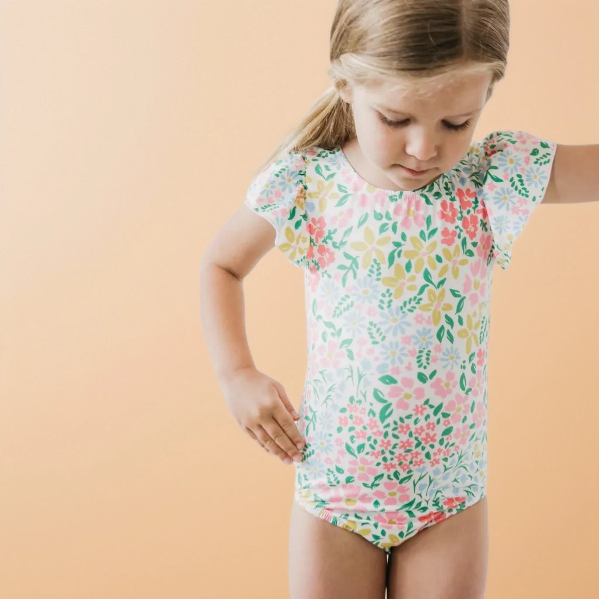 Mila and Rose Printed Short Sleeve Leotard