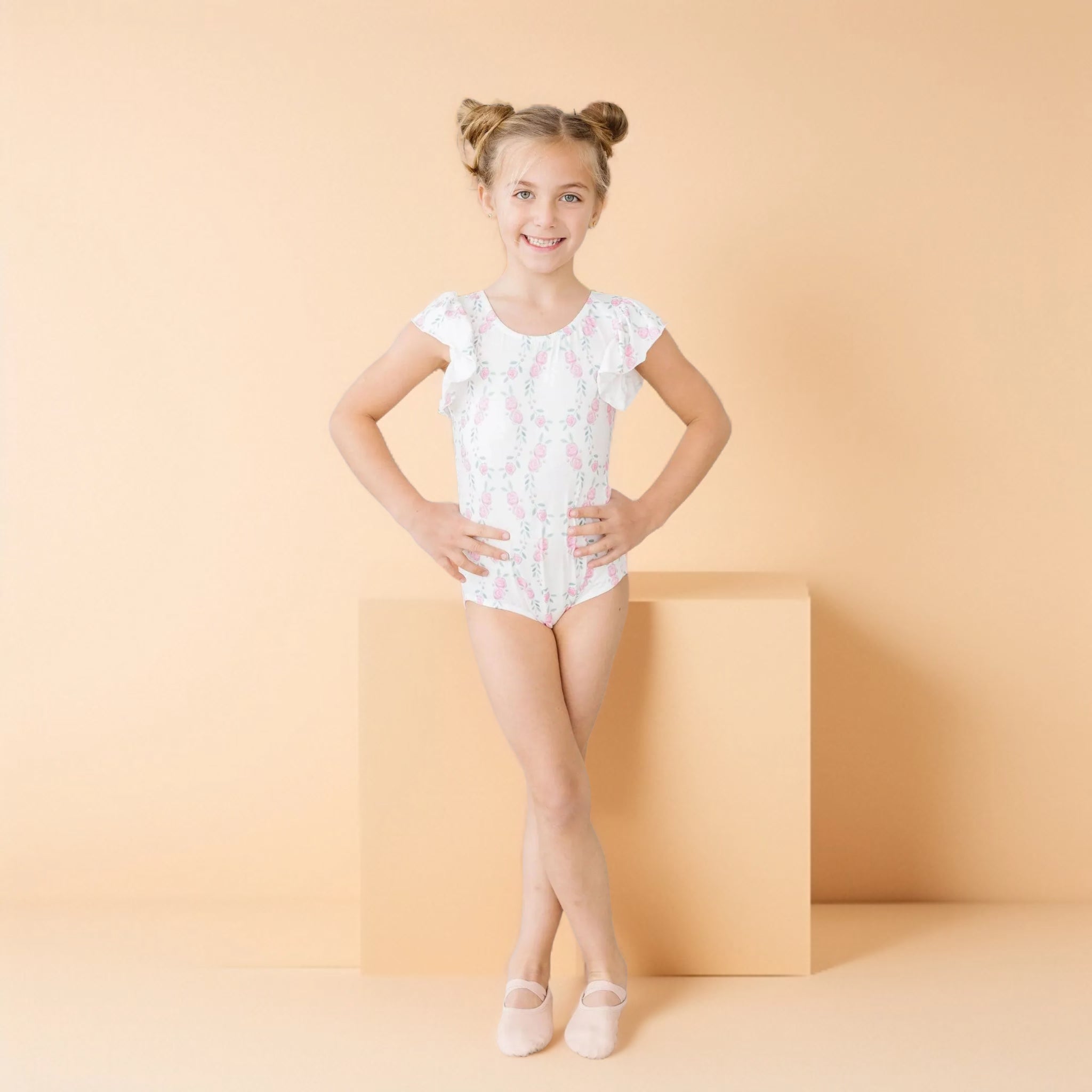 Mila and Rose Printed Short Sleeve Leotard