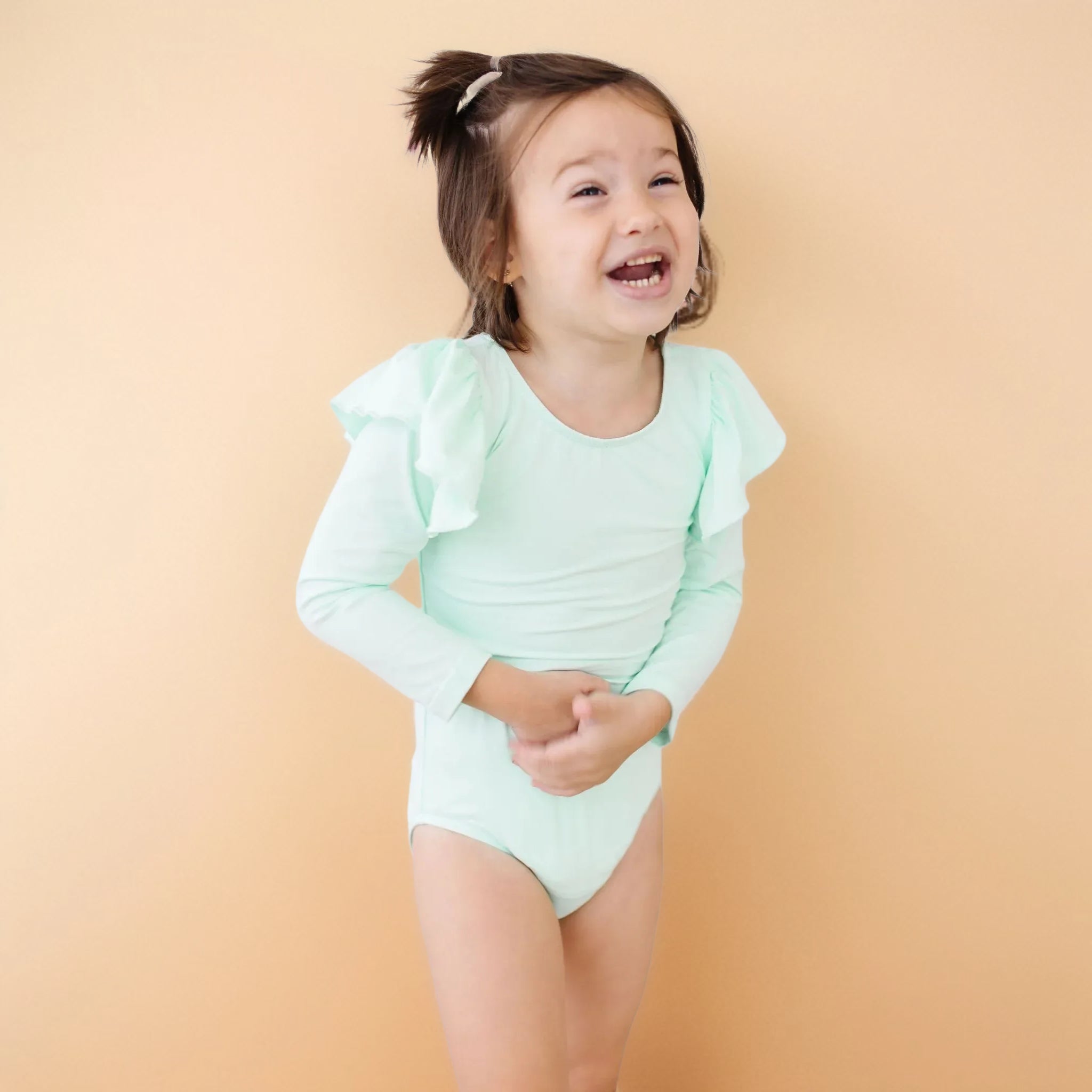 Mila and Rose Solid Long Sleeve Leotard
