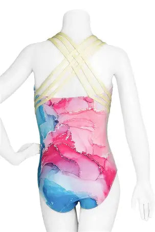 Extended Woven Back Gymnastics Leotard
