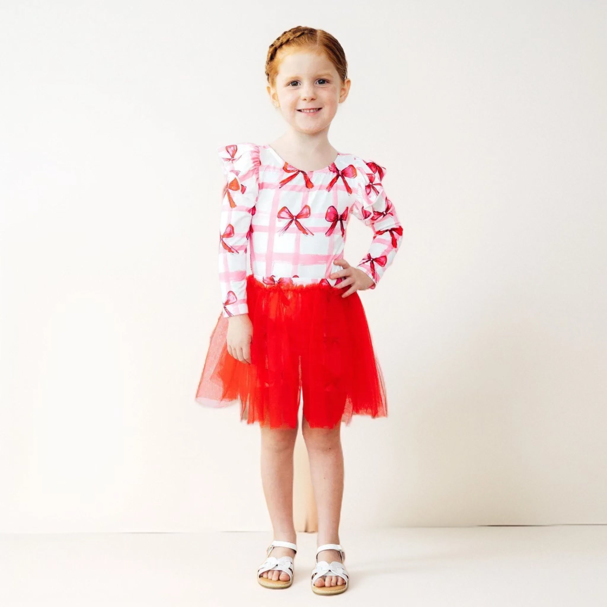 Mila and Rose Printed Long Sleeve Leotard